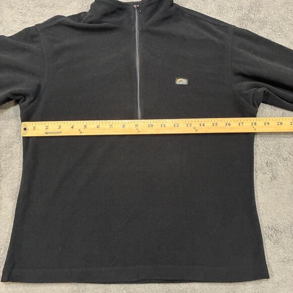 Lowe Alpine Black 1/4 Zip Thermal Waffle Knit Pullover Jacket Womens Size Medium - Picture 4 of 9